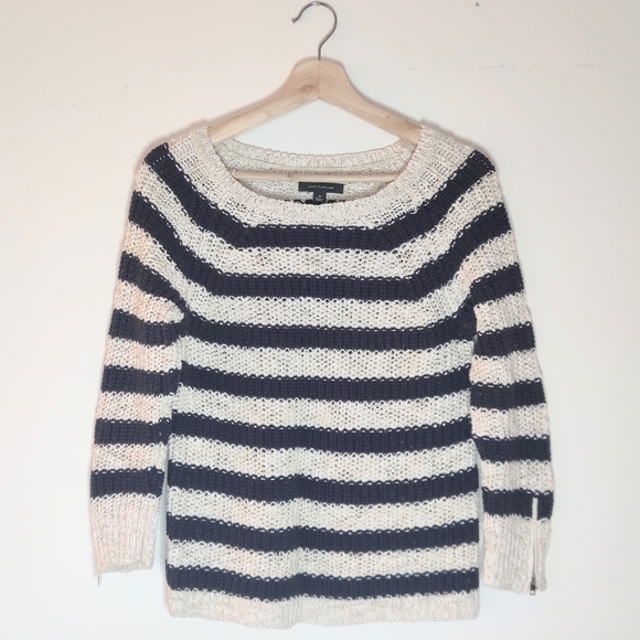 *ANN TAYLOR* Striped crew neck sweater - Picture 1 of 4